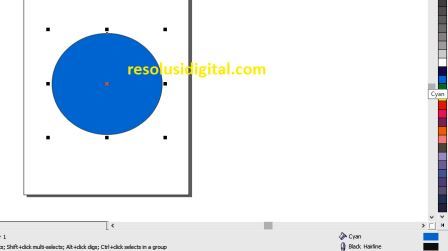 Pilih Fill Color warna cyan