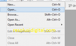 membuka file di photoshop