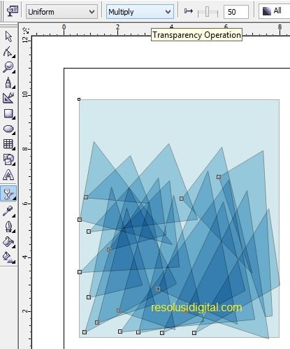 cara membuat background abstrak di coreldraw segi tiga31