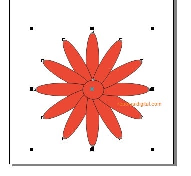 cara membuat bunga di coreldraw61