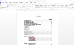 Cara Membuat Daftar Isi Secara Otomatis